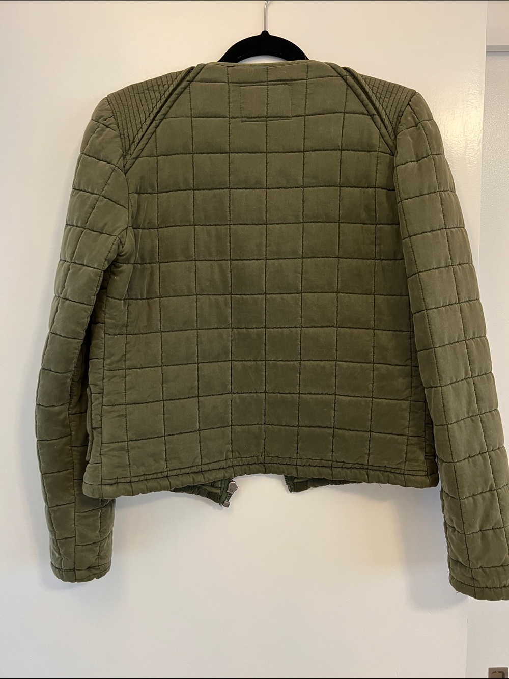 Blank NYC Olive Green Quilted Puffer Jacket - Picture 3 of 4